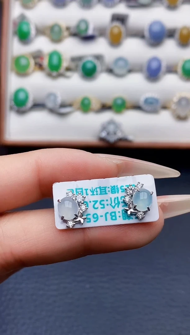 银S925镶嵌戒指翡翠1023