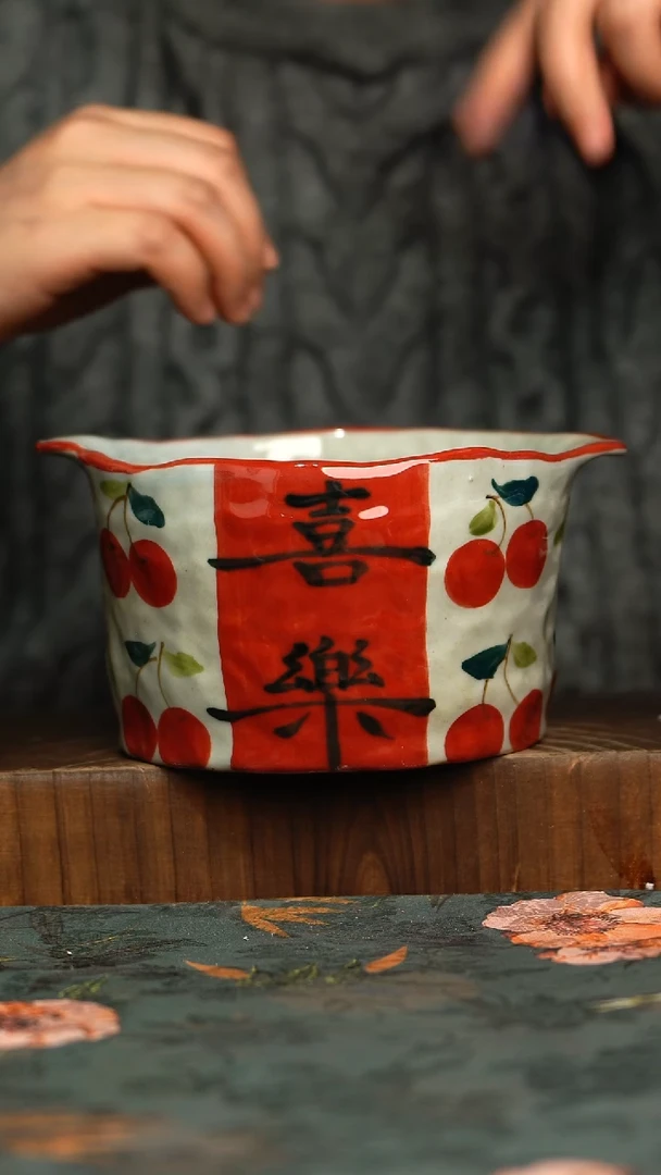 杯釉下彩手工手绘同款陶器