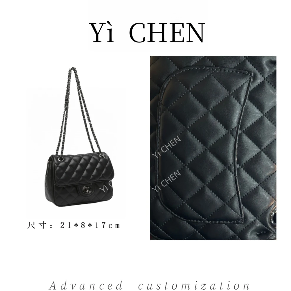 【Yì CHEN】BF-66355-全黑色 简约时尚女士新款轻奢单肩斜跨包