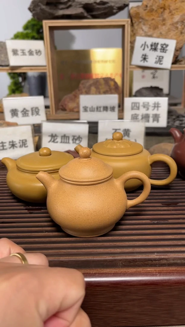 茶壶紫砂黄金段潘壶