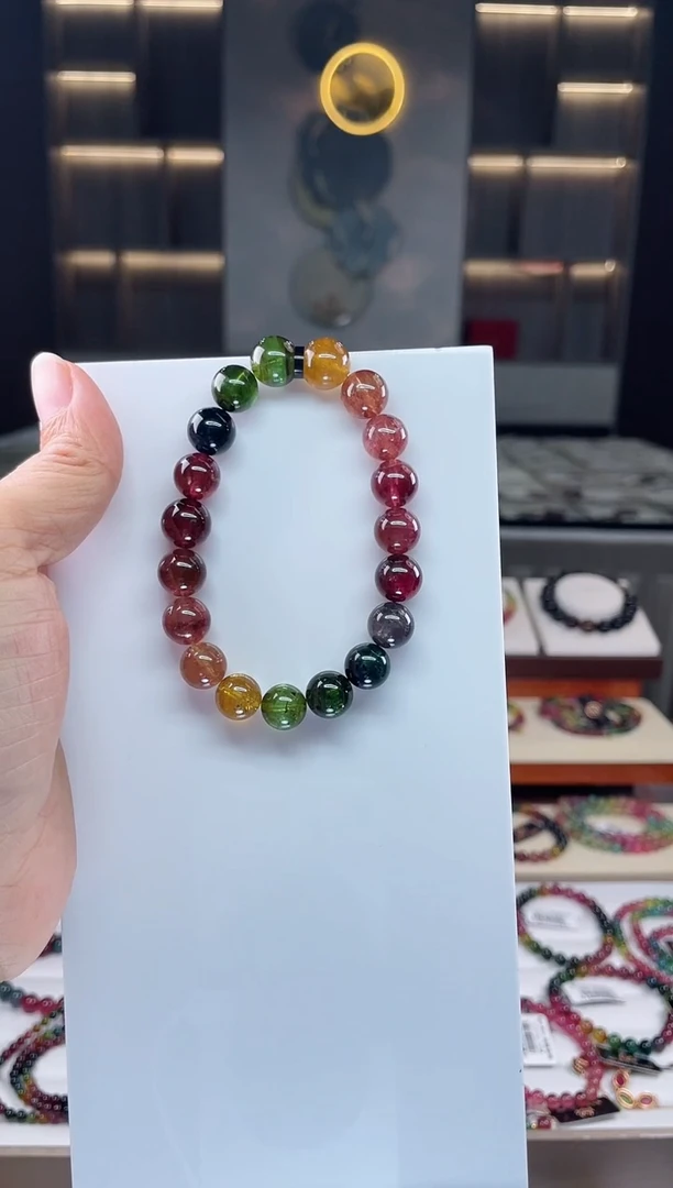 未镶嵌单圈手串碧玺（多样性发一条）Q