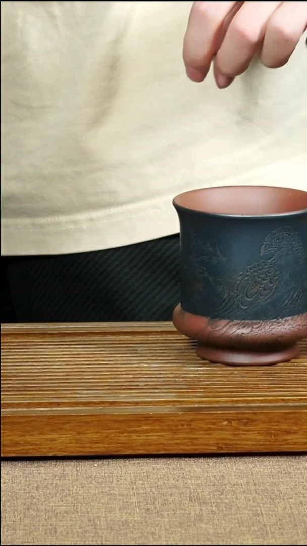 茶杯紫砂南柯记全手刻杯