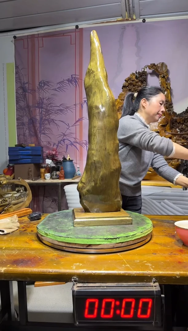 金丝楠美**福金丝楠木雕刻摆件