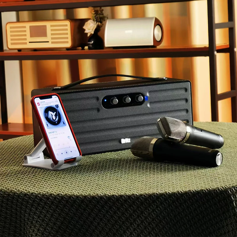 准新品  Britz Premium bz-ne280K k歌 便携HIFI蓝牙音箱 带双麦