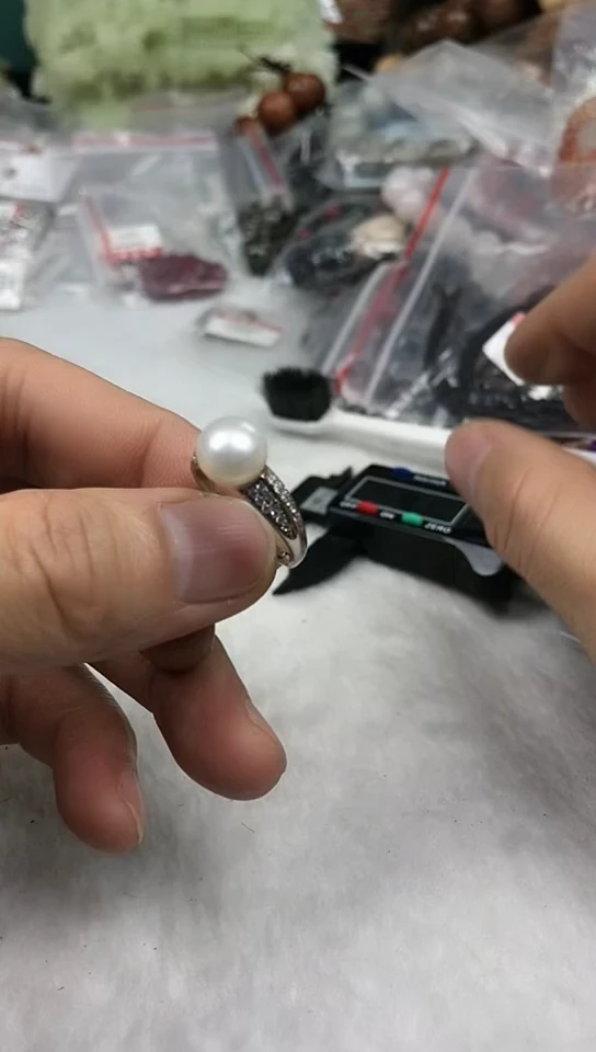 【闪购商品】淡水珍珠颈饰银S925镶嵌戒指