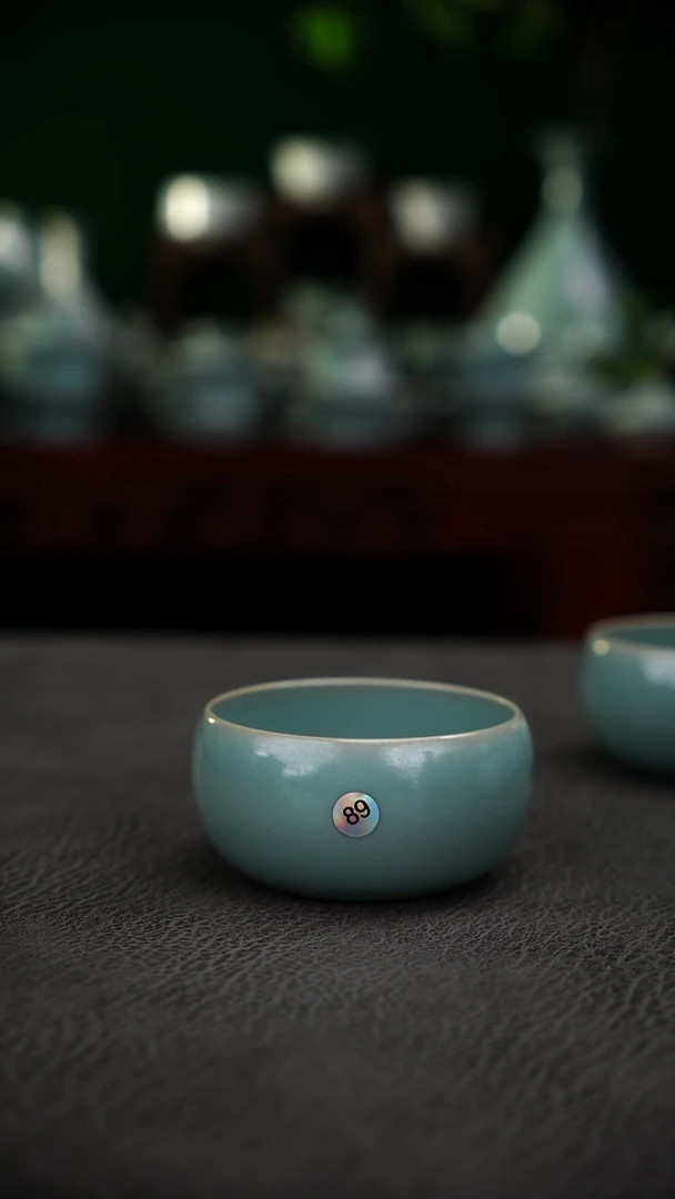 89号天蓝禅定杯无纹微瑕~帆