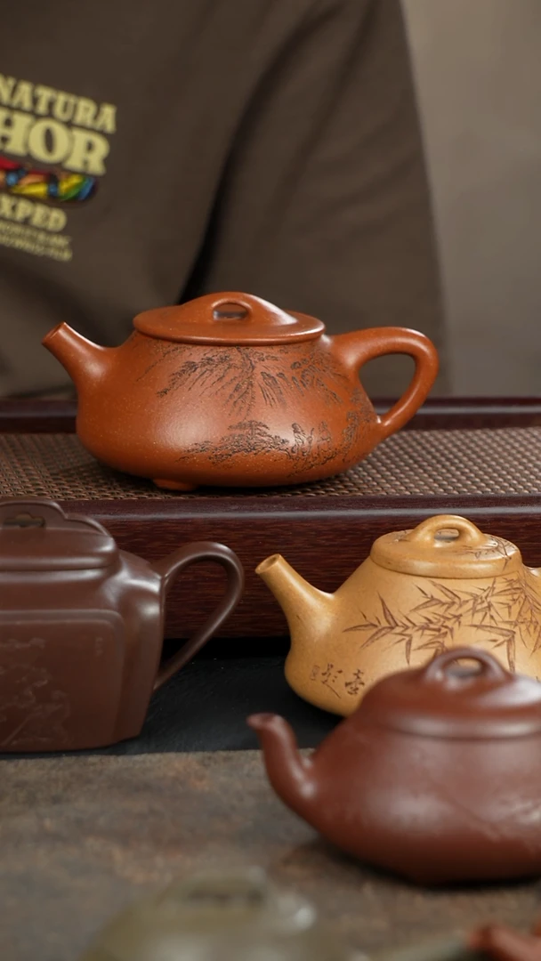 茶壶紫砂一***你红降坡泥料景舟石瓢