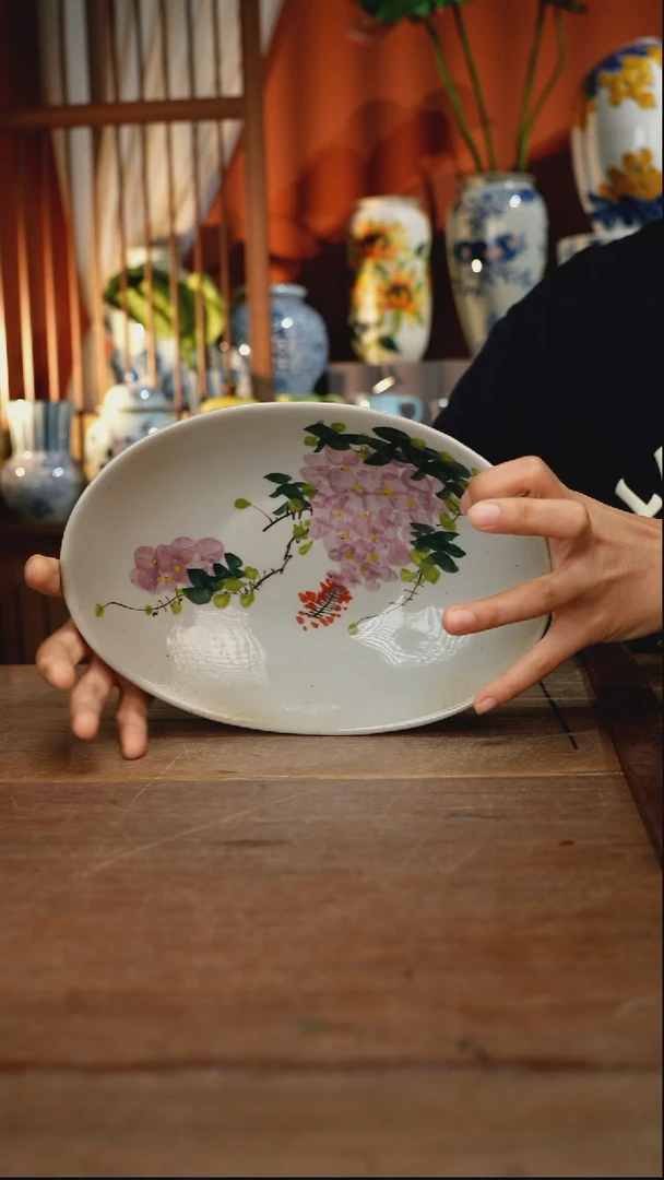 瓷片【简家甄选】景德镇设计师釉下手绘陶瓷餐具