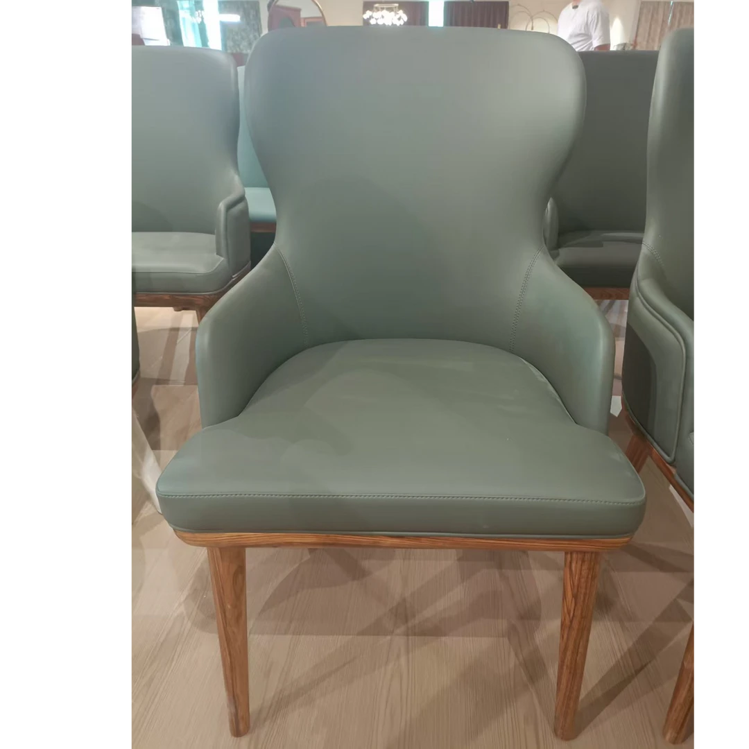 A37 乌金木凳腿现代风家用皮革单人餐椅（57*54*94）坐深46