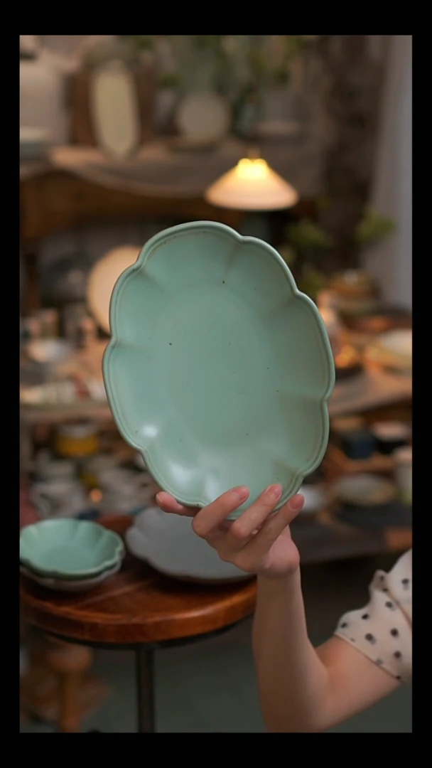 塑料听溪陶瓷工作室  盘4个