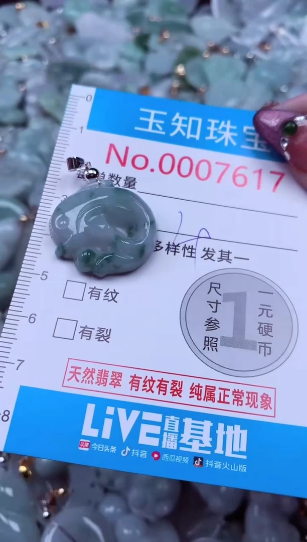 吊坠(不含链)未镶嵌翡翠7617