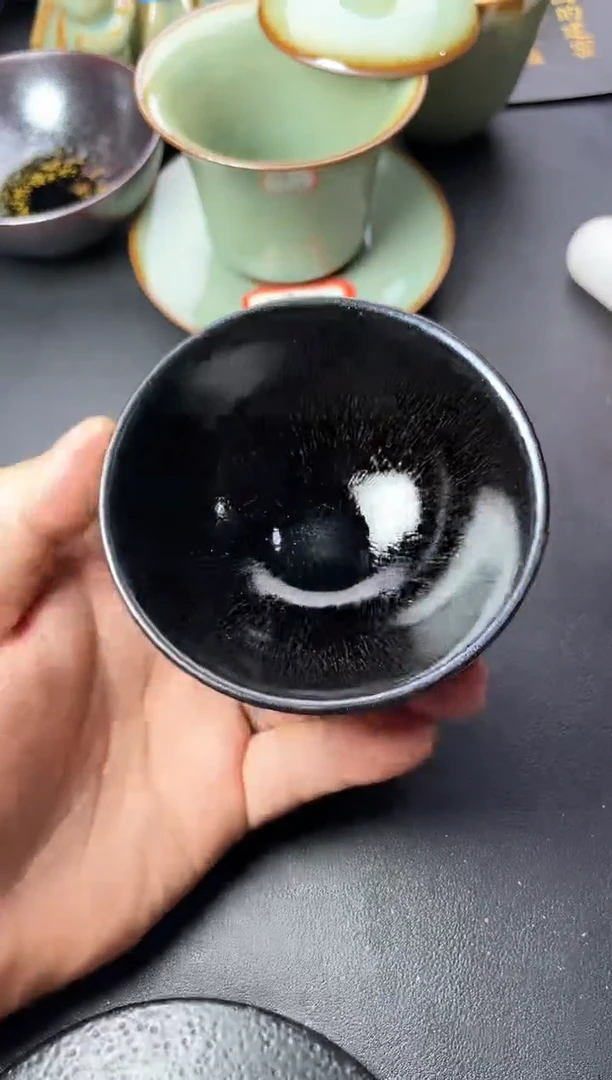 茶盏271叶紫建盏叶紫