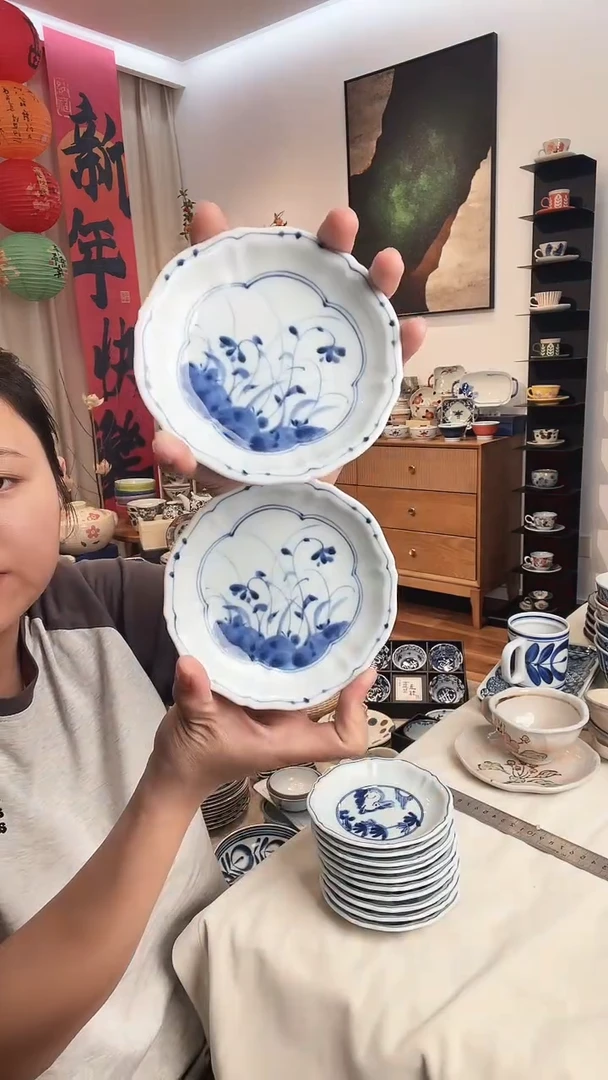 【闪购商品】蓝凛堂12厘米小碟 草花