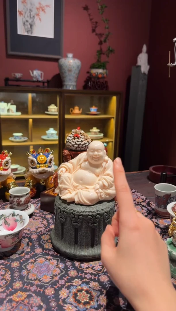 草***?持珠弥勒  加底座