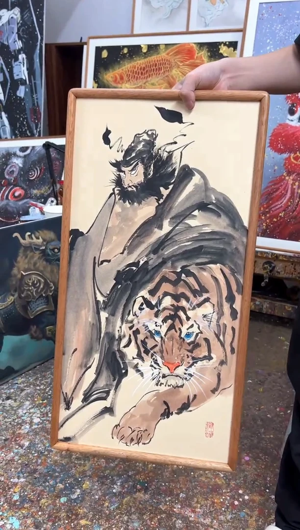 丙烯画乘****立懒羊羊老师精装版