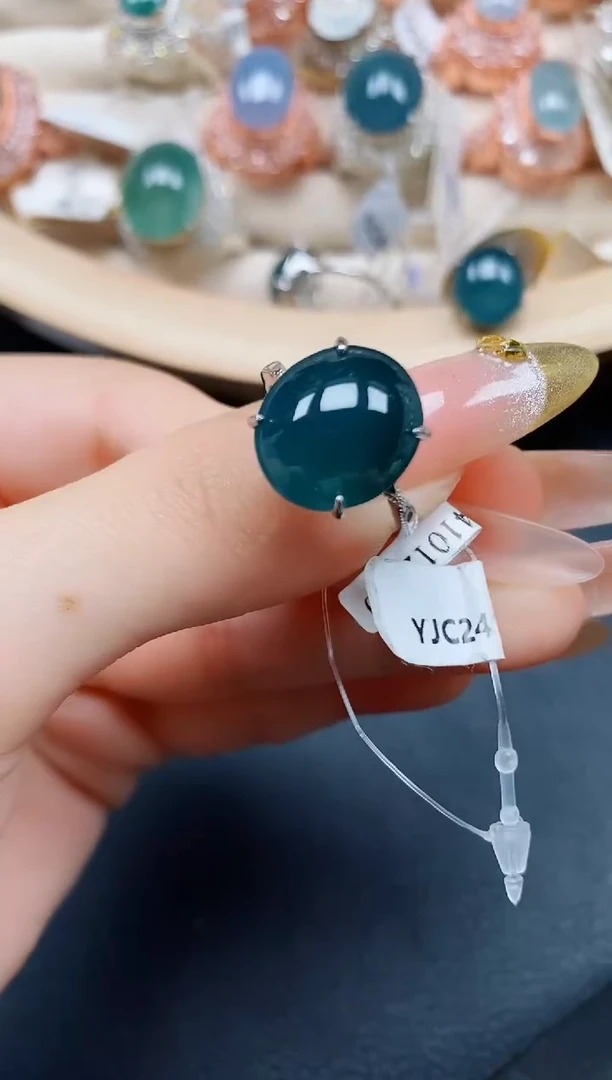 【闪购商品】翡翠戒指银S925镶嵌翡翠