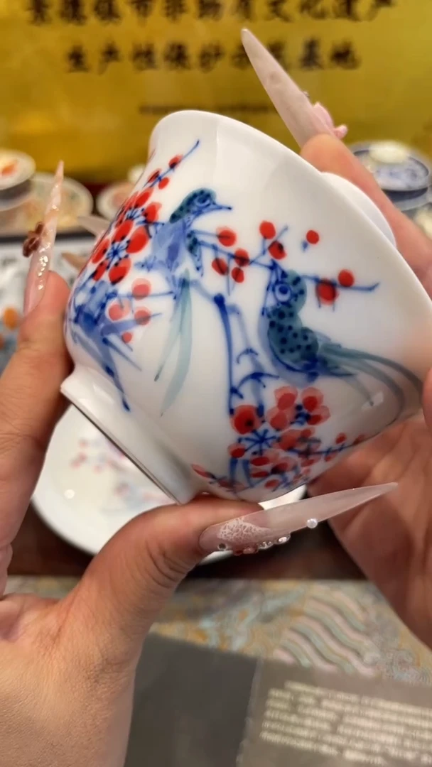 杯子瓷景德镇手工手绘陶瓷
