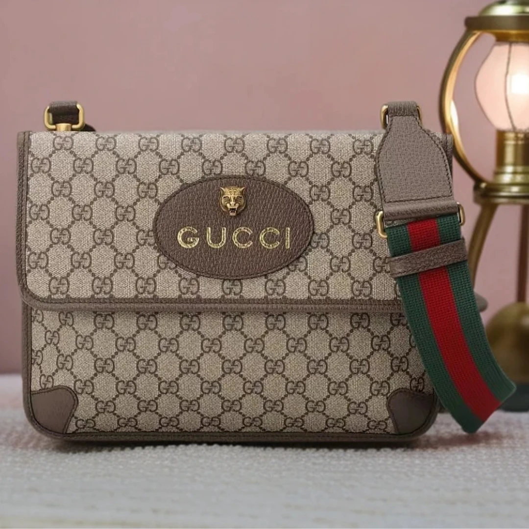 99新 GUCCI/古驰 双面虎头大号/单肩包/严选