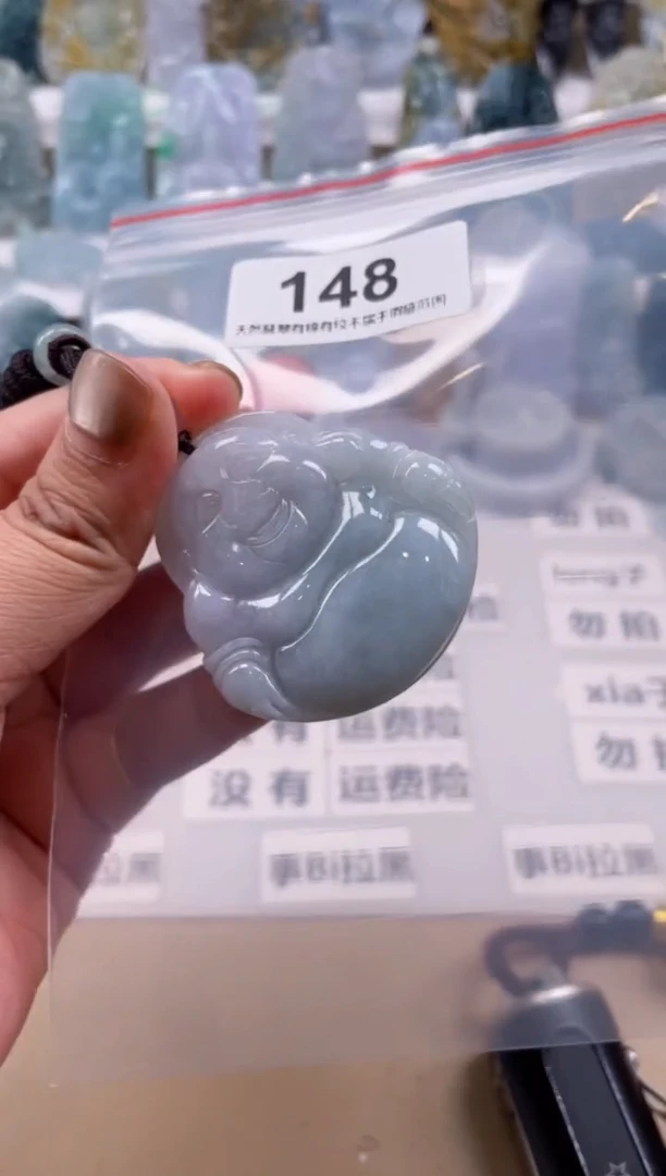 【闪购商品】翡翠颈饰未镶嵌天然缅甸A货翡翠微瑕148