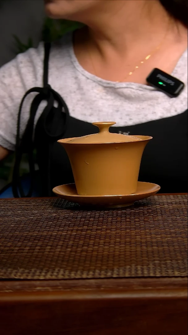 陶瓷白泥马蹄盖碗三才