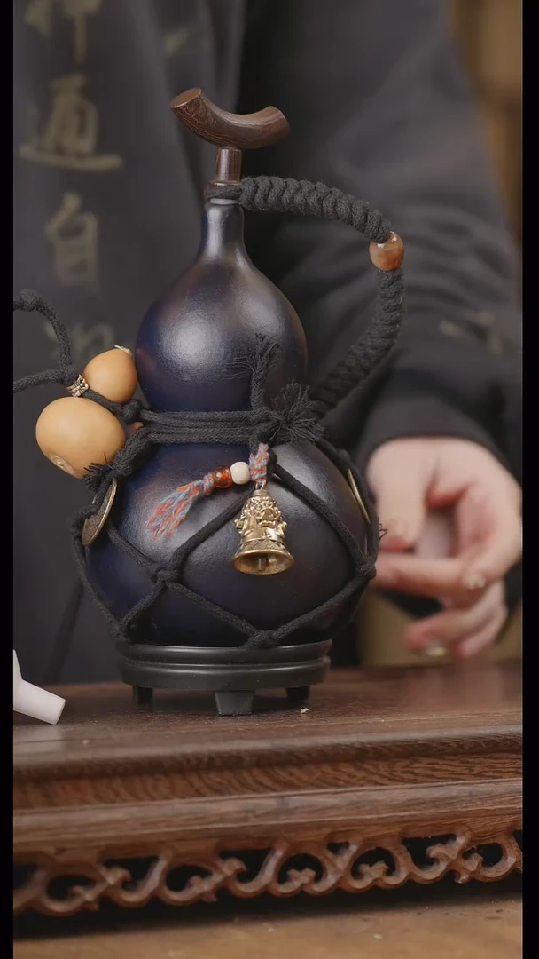 【闪购商品】126号精品天然大漆工艺防渗内胆酒葫芦~