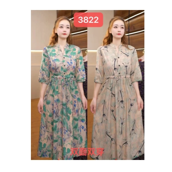 3822-22新款舒适时尚双面穿连衣裙