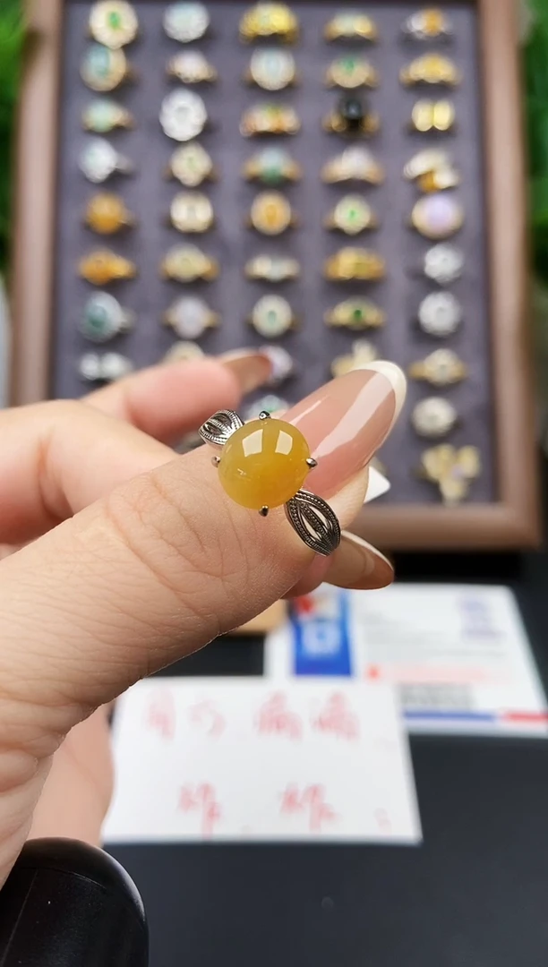 银S925镶嵌戒指翡翠12