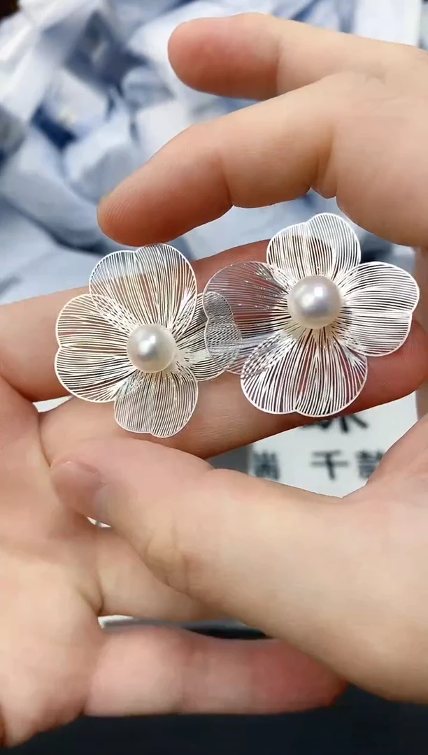 未镶嵌耳饰淡水珍珠ed1072