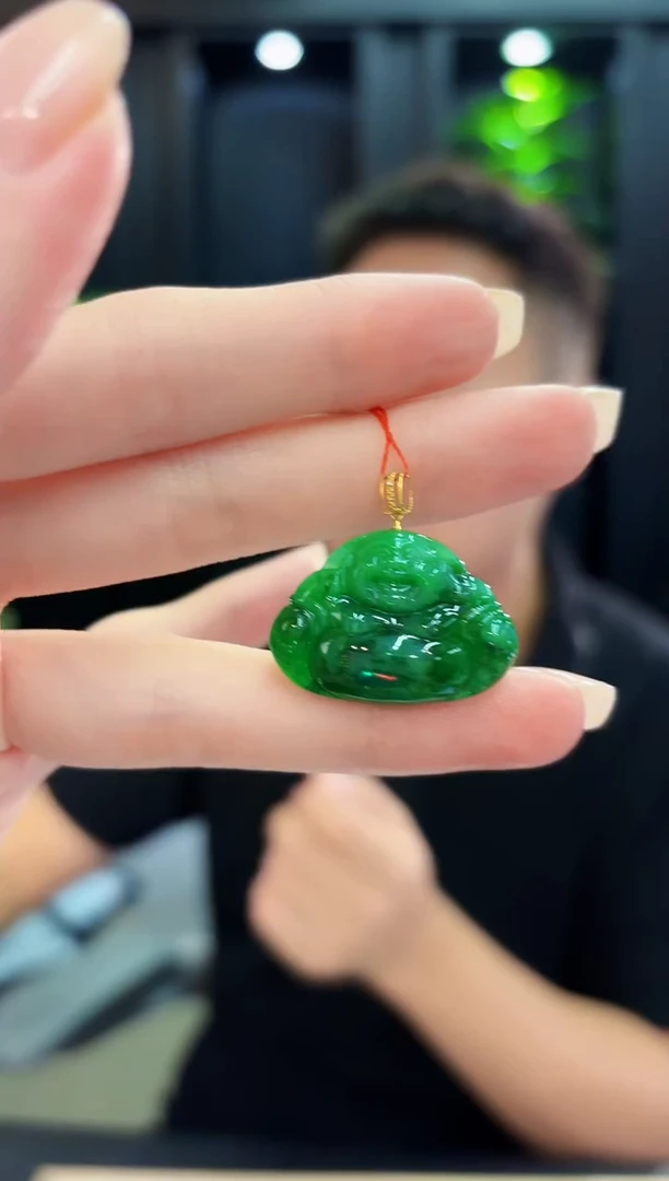 吊坠(不含链)18K金镶嵌翡翠 缅料A货/支持复检/一件