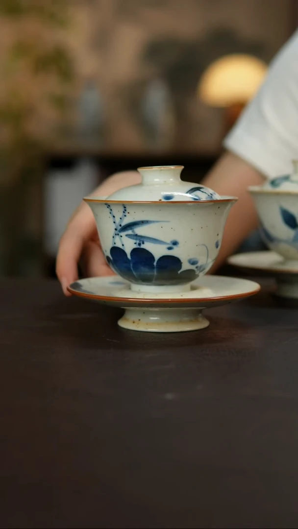 杯景德镇陶瓷杯碗柴烧多人
