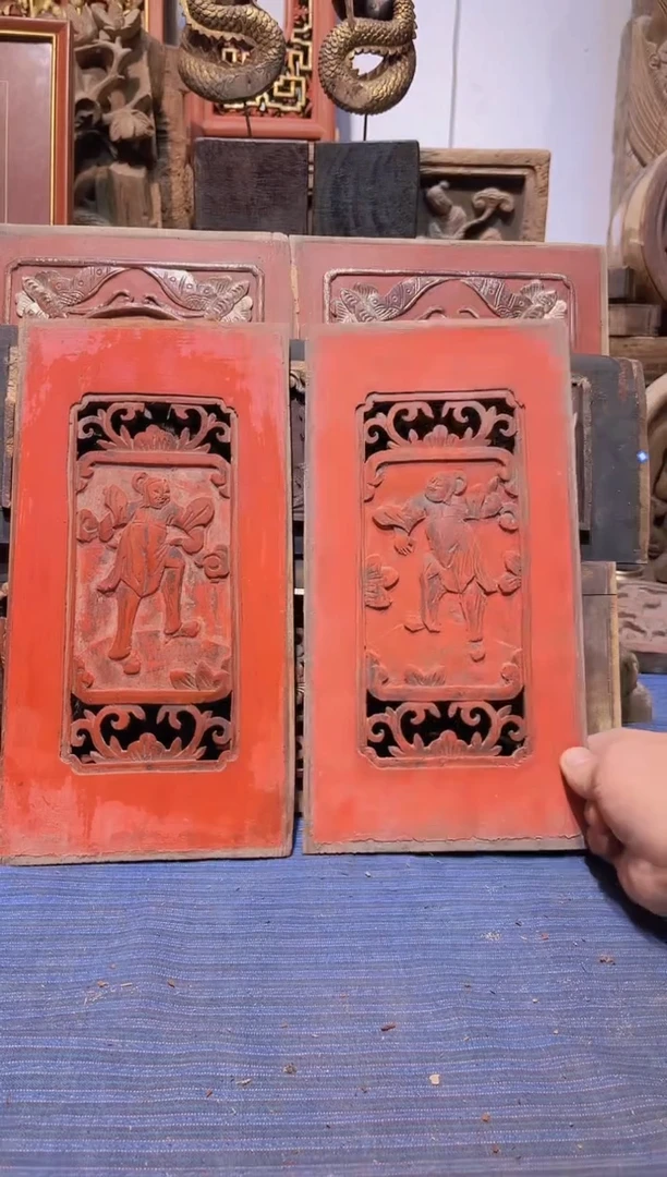 【闪购商品】香樟木老木雕老物件花板有瑕疵完美者慎拍