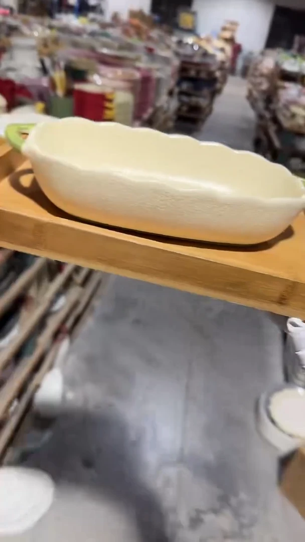 陶瓷长方双耳绿色 微瑕凑满20元包邮