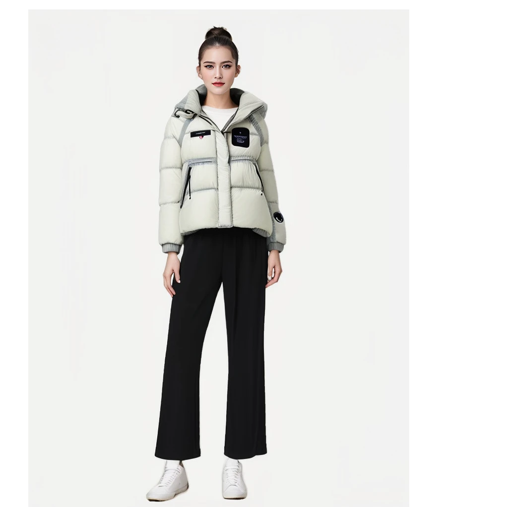 【文怡专属】2024年新款泡芙90白鸭绒短款时尚连帽羽绒服WY1180