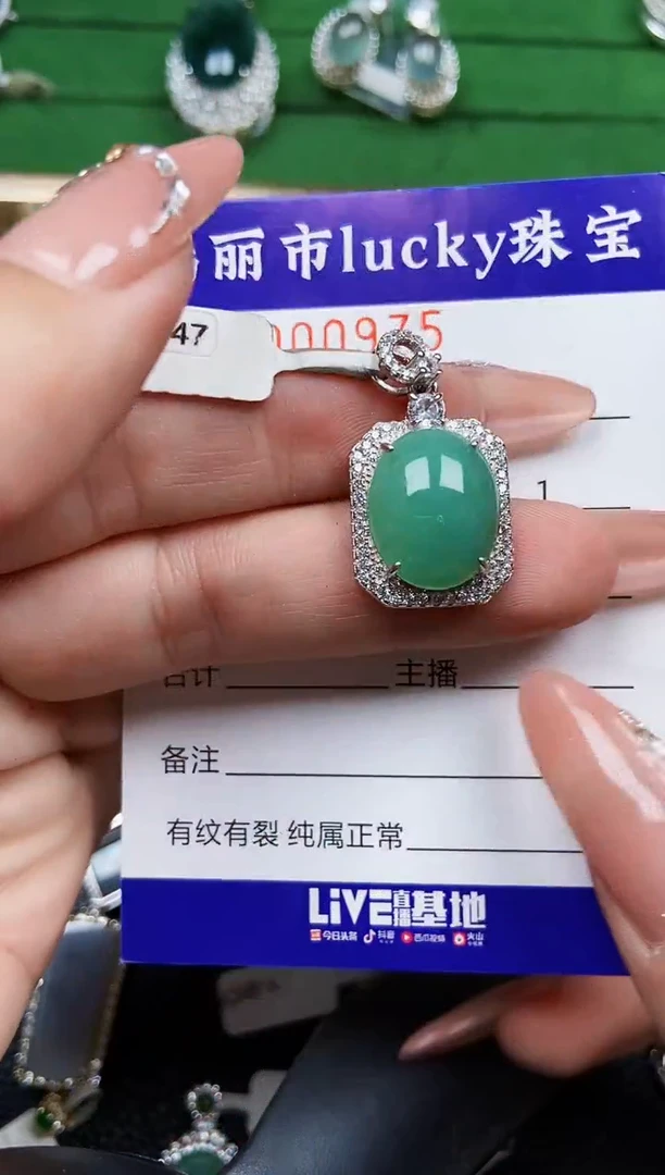 【闪购商品】翡翠颈饰银S925镶嵌0975