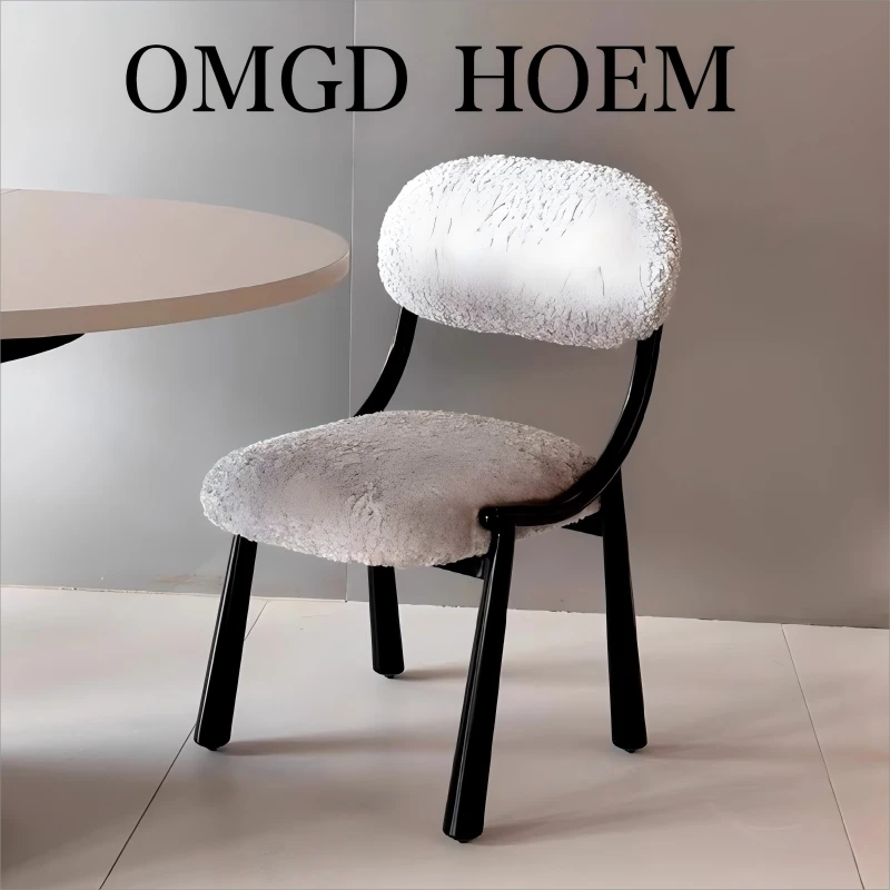 小羊肖恩椅家用意式轻奢设计师餐桌椅法式餐椅包豪斯休闲靠背椅子