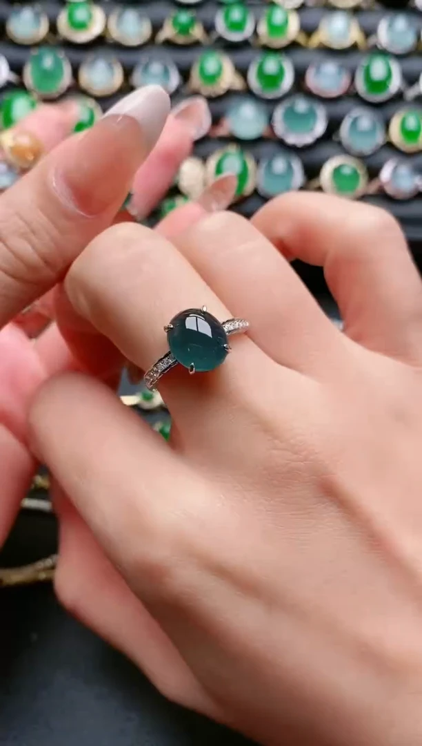 【闪购商品】翡翠戒指银S925镶嵌1111111