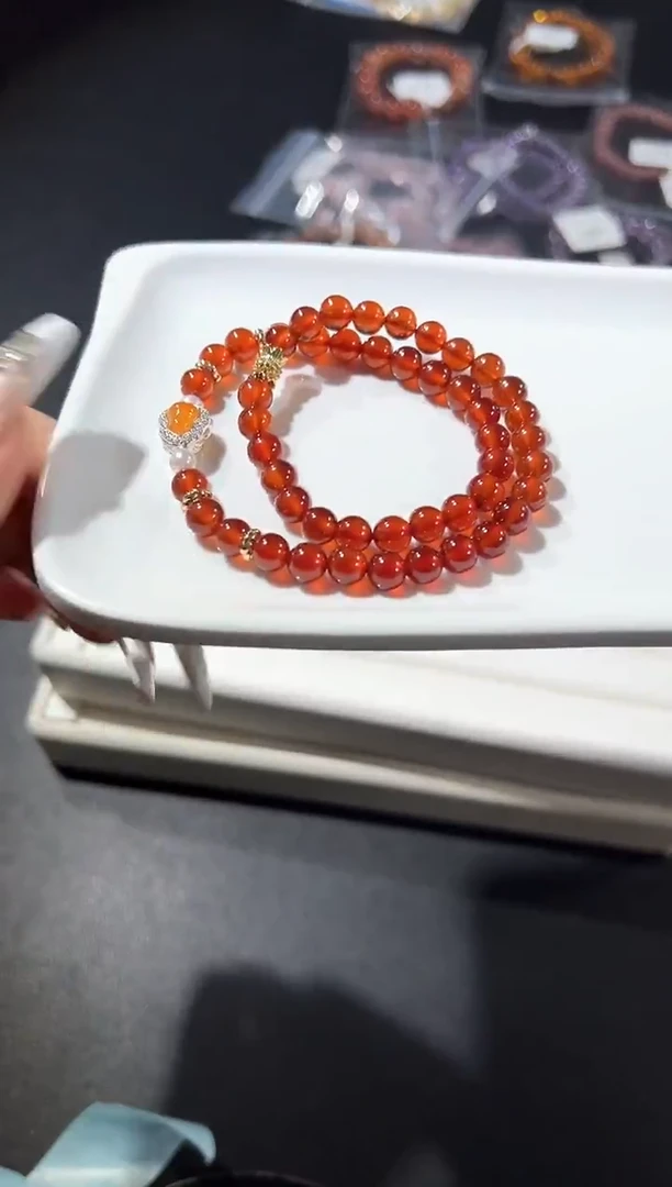 未镶嵌手链石榴石84o多样性发其一【1条】默认微瑕