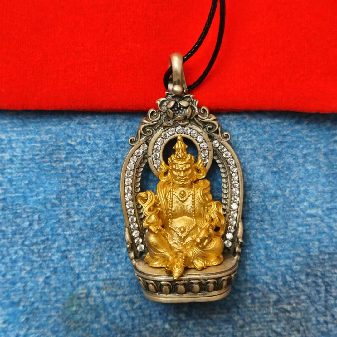 吊坠925银 黄财财钻手工银吊坠