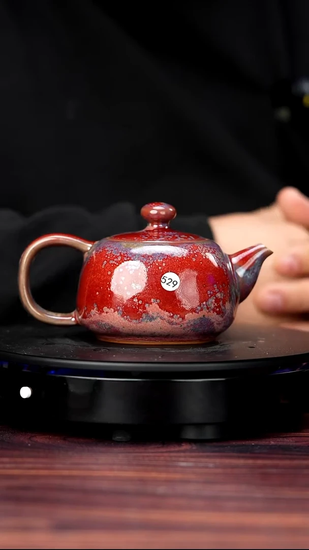壶瓷529#李朝斐一级品原矿钧瓷中原壶