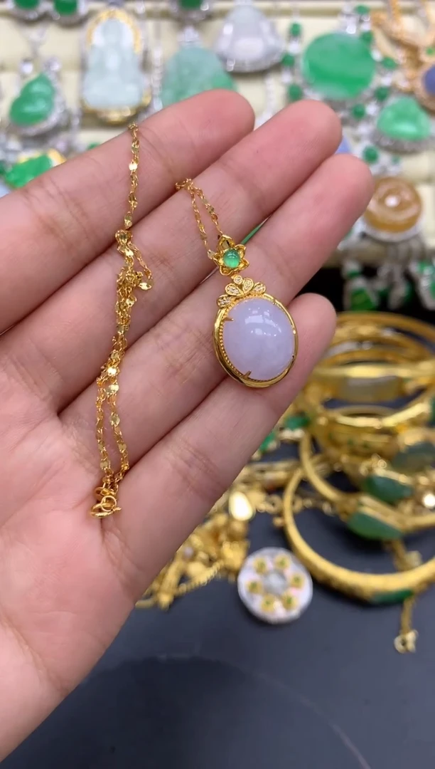 【闪购商品】翡翠颈饰18K金镶嵌281-中国好珍宝