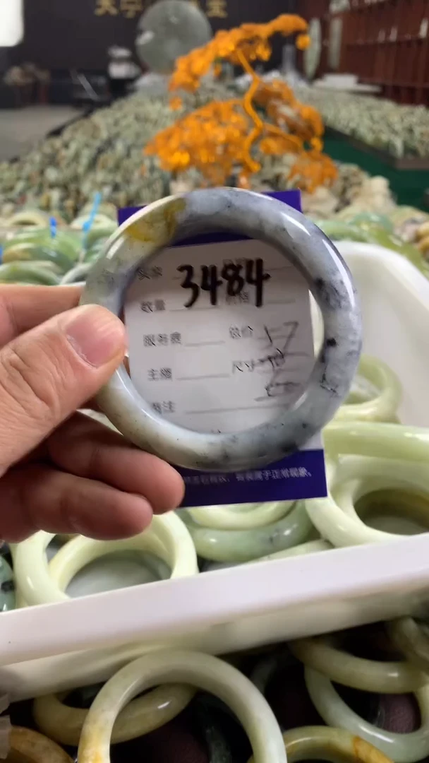 未镶嵌蛇纹石玉手镯3484