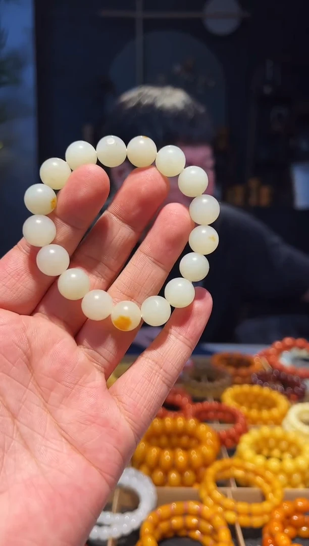 未镶嵌手串和田玉12+精圆