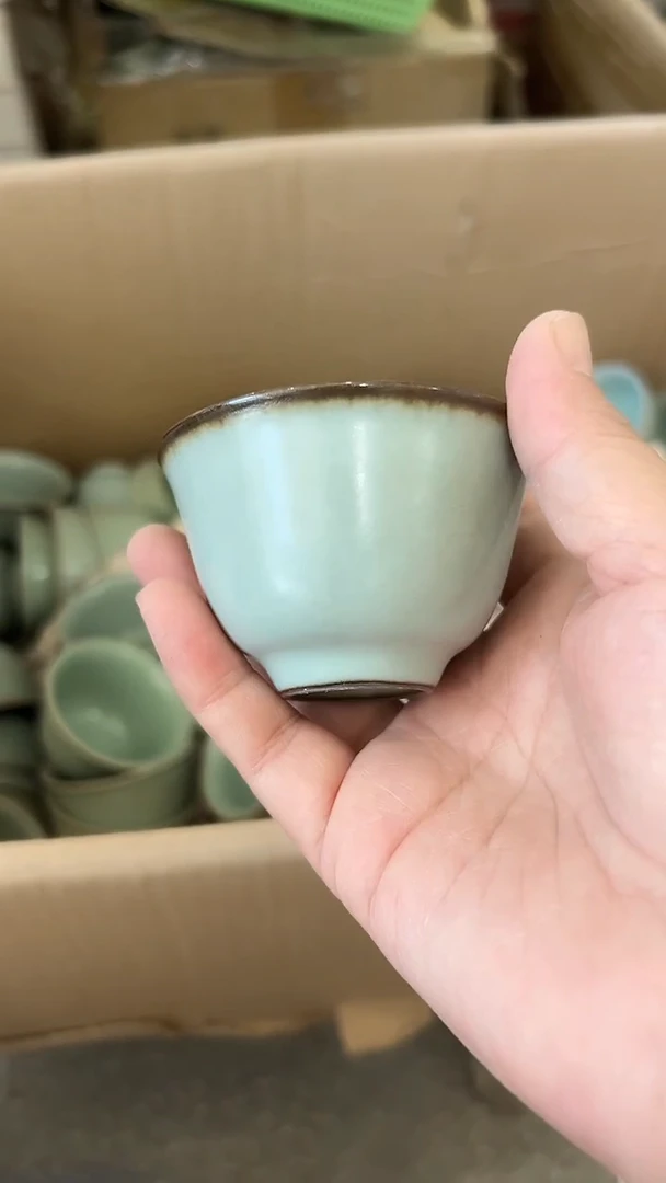 龙泉云间青瓷小米茶器