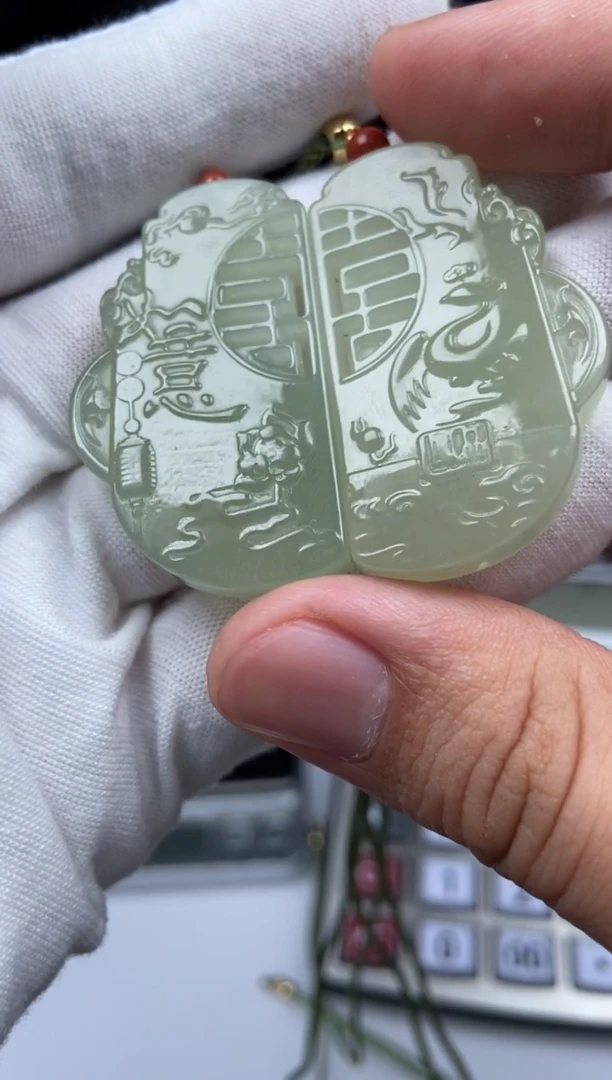 定制和田玉天然和田玉拍一发二FS009470