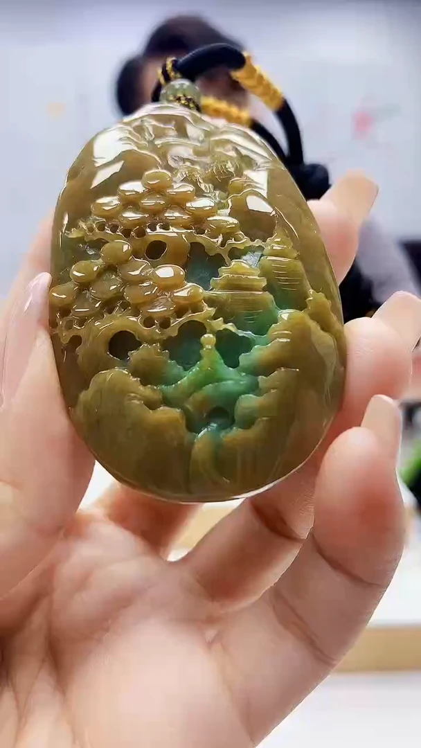 未镶嵌定制翡翠5060ty-毛货挂件15