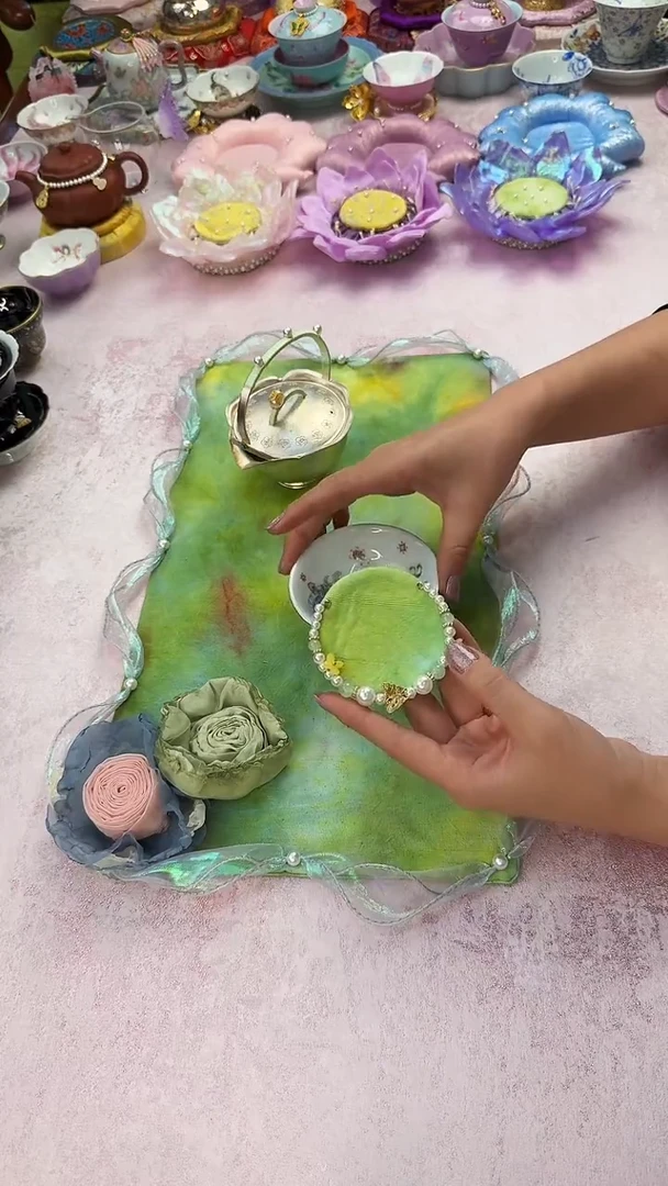 77植物扎染小杯垫