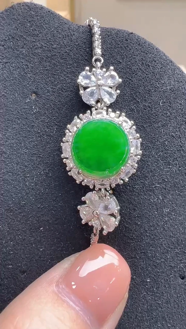 【闪购商品】翡翠手链银S925镶嵌多样性发货拍一发一