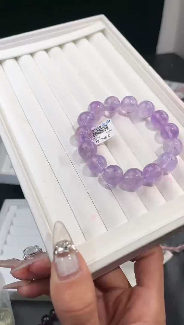 【闪购商品】水晶手链未镶嵌多样性发一紫水14mm