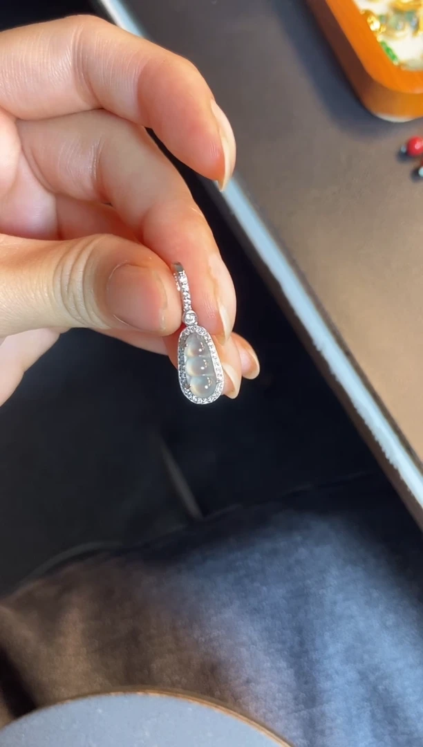 吊坠(不含链)银S925镶嵌翡翠1