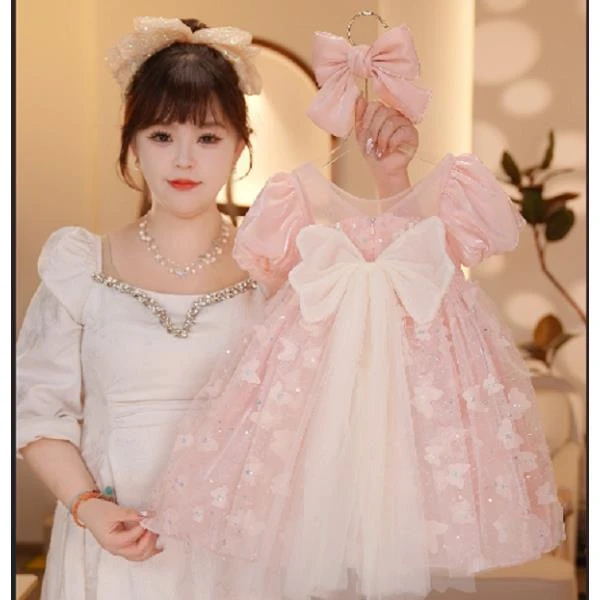 【Y.a8526】2025新款女童洋气礼服宝宝公主裙设计师款气质连衣裙